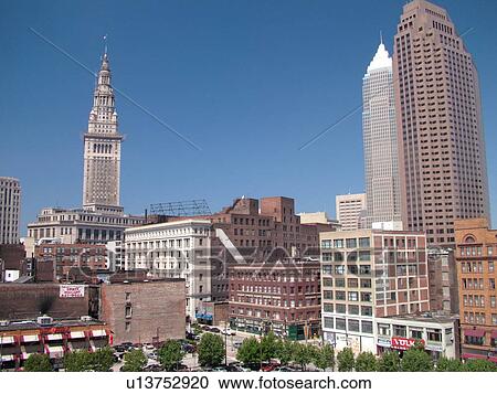Cleveland, OH, Ohio, Downtown, skyline View Large Photo Image Stock Image - Cleveland, OH, Ohio, Downtown, skyline. Fotosearch