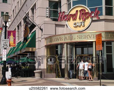 Stock Image -  Cleveland, OH, Ohio, Downtown, Tower City, Hard Rock CafT. Fotosearch