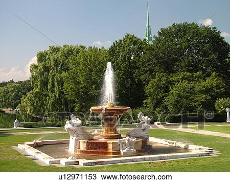 Stock Image -  Cleveland, OH, Ohio, Wade Park, Fine Arts Garden, University Circle Area. Fotosearch
