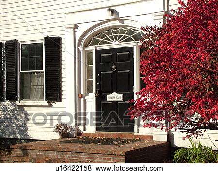 Stock Photo -  Concord, MA, Massachusetts, Downtown Historic Concord, Wheeler House. Fotosearch