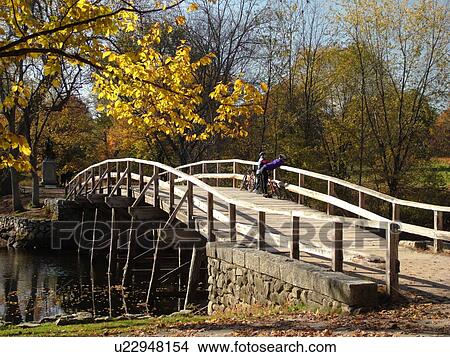 Picture -  Concord, MA, Massachusetts, Lexington, Minute Man National Historical Park, North Bridge. Fotosearch