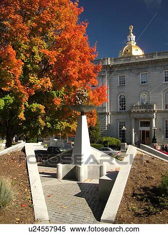 Stock Photography -  Concord, NH, New Hampshire, State House, State Capitol, Vietnam Memorial. Fotosearch
