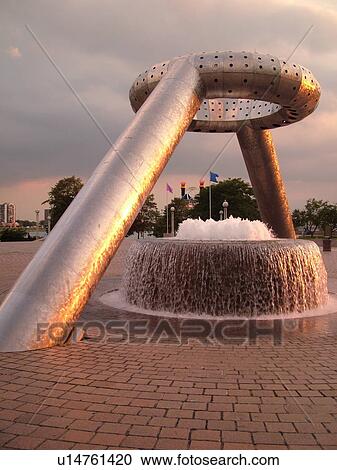 Detroit, MI, Michigan, Downtown, Riverfront, fountain View Large Photo Image Stock Image - Detroit, MI, Michigan, Downtown, Riverfront, fountain. Fotosearch