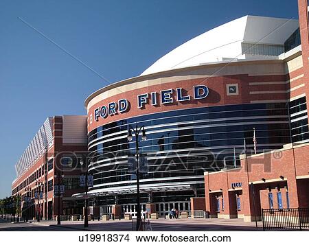 Picture -  Detroit, MI, Michigan, Motor City, Ford Field, Stadium, Detroit Lions, Football, NFL. Fotosearch