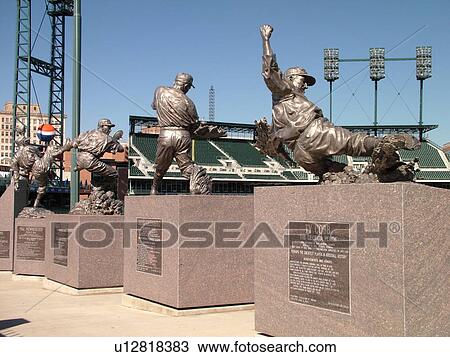 Detroit, MI, Michigan, Motor City, Comerica Park, Stadium, Detroit Tigers, MLB, Baseball, famous baseball players statues View Large Photo Image Stock Image - Detroit, MI, Michigan, Motor City, Comerica Park, Stadium, Detroit Tigers, MLB, Baseball, famous baseball players statues. Fotosearch