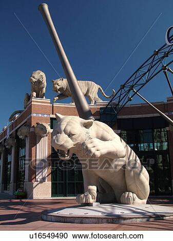 Stock Image -  Detroit, MI, Michigan, Motor City, Comerica Park, Stadium, Detroit Tigers, MLB, Baseball. Fotosearch