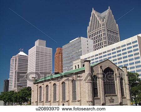 Detroit, MI, Michigan, Motor City, Downtown, skyline, Old Mariner's Church View Large Photo Image Stock Image - Detroit, MI, Michigan, Motor City, Downtown, skyline, Old Mariner's Church. Fotosearch