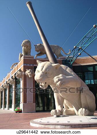 Stock Image -  Detroit, MI, Michigan, Motor City, Comerica Park, Stadium, Detroit Tigers, MLB, Baseball. Fotosearch