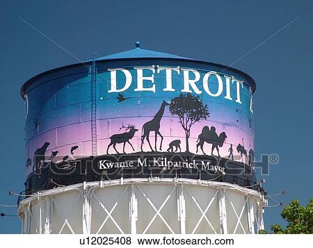 Stock Photo -  Detroit, MI, Michigan, Motor City, Royal Oak, Zoological Park, Zoo, water tower. Fotosearch