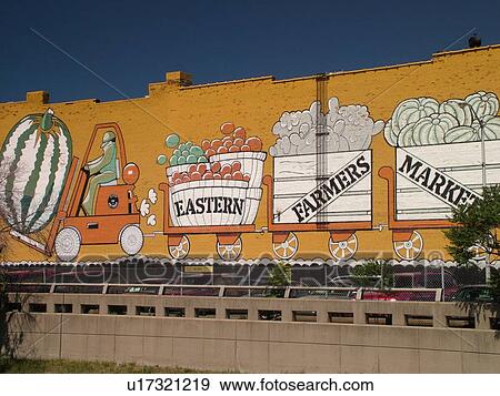 Detroit, MI, Michigan, Motor City, Eastern Detroit Farmers Market, wall mural View Large Photo Image Stock Photo - Detroit, MI, Michigan, Motor City, Eastern Detroit Farmers Market, wall mural. Fotosearch