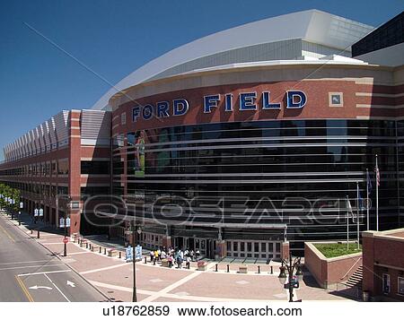 Stock Photo -  Detroit, MI, Michigan, Motor City, Ford Field, Stadium, Detroit Lions, Football, NFL. Fotosearch