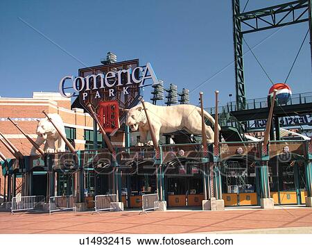Detroit, MI, Michigan, Motor City, Comerica Park, Stadium, Detroit Tigers, MLB, Baseball View Large Photo Image Stock Photography - Detroit, MI, Michigan, Motor City, Comerica Park, Stadium, Detroit Tigers, MLB, Baseball. Fotosearch
