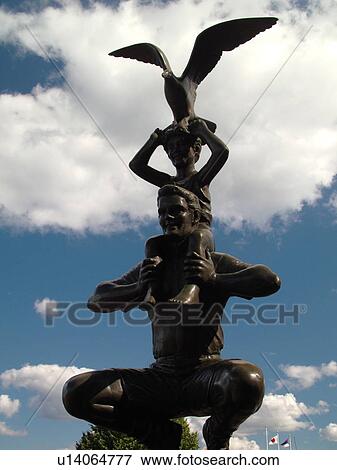 Stock Photo -  Duluth, MN, Minnesota, Downtown, statue. Fotosearch