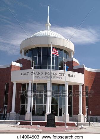 Stock Image -  East Grand Forks, MN, Minnesota, City Hall. Fotosearch
