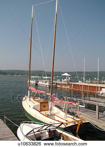 Stock Photograph -  Ephraim, WI, Wisconsin, Door Peninsula, Green Bay, marina. Fotosearch