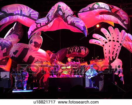 Stock Photo -  Essex Junction, VT, Vermont, Champlain Valley Fair, Yes in Concert, evening. Fotosearch