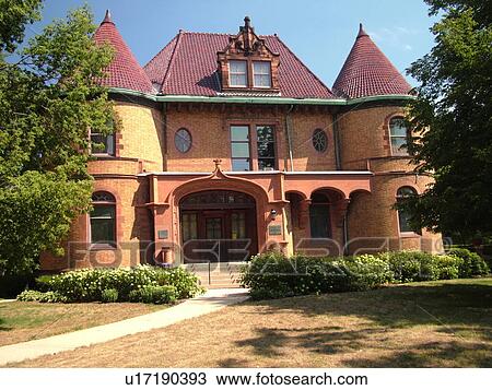 Stock Image -  Evanston, IL, Illinois, Charles Gates, Dawes House ca. 1894 Victorian Mansion. Fotosearch