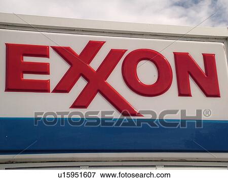 Exxon Gas Station, sign, logo, View Large Photo Image Stock Photo - Exxon Gas Station, sign, logo, . Fotosearch