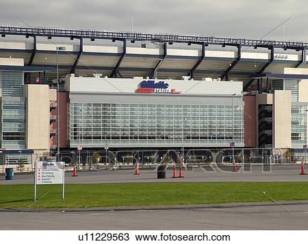 Stock Image -  Foxboro, MA, Massachusetts, Boston, Gillette Stadium, New England Patriots, football. Fotosearch
