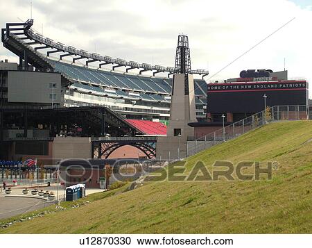 Stock Image -  Foxboro, MA, Massachusetts, Boston, Gillette Stadium, New England Patriots, football. Fotosearch