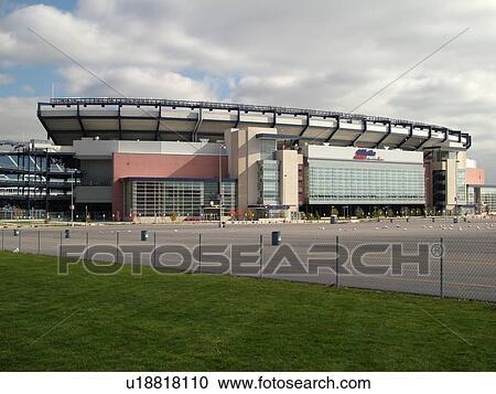 Stock Image -  Foxboro, MA, Massachusetts, Boston, Gillette Stadium, New England Patriots, football. Fotosearch