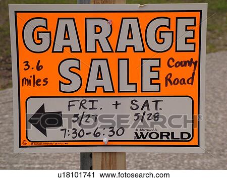 Garage Sale sign View Large Photo Image Stock Image - Garage Sale sign. Fotosearch
