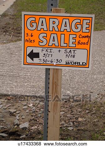 Stock Photo -  Garage Sale sign. Fotosearch