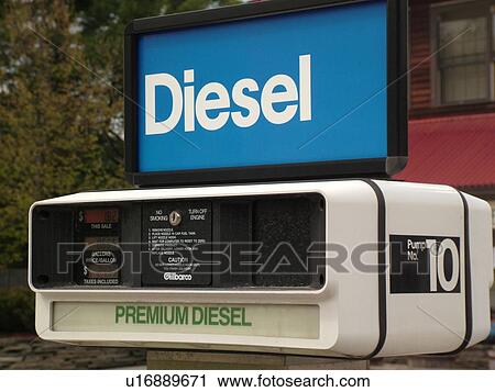Stock Image -  Gas station, Diesel, gas pump, . Fotosearch