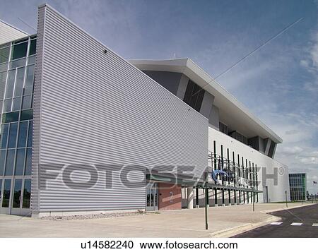 Stock Image -  Grand Forks, ND, North Dakota, Alerus Events Center, Sports Arena. Fotosearch