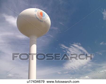 Stock Photo -  Grand Forks, ND, North Dakota, water tower. Fotosearch