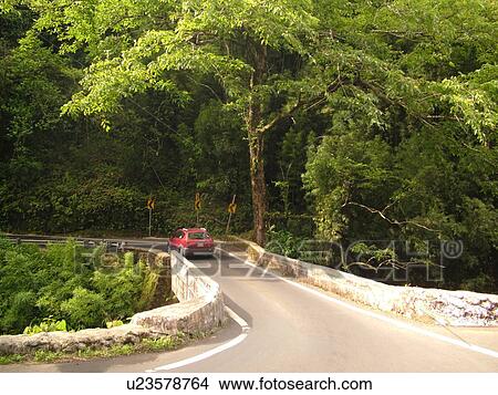 Picture -  Hana Highway, Maui, HI, Hawaii, Hana Coast, Highway 360, East Maui, North Shore. Fotosearch