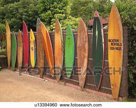 Hanalei, Princeville, Kauai, HI, Hawaii, North Shore, Old surfboards View Large Photo Image Stock Image - Hanalei, Princeville, Kauai, HI, Hawaii, North Shore, Old surfboards. Fotosearch
