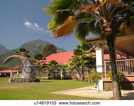Stock Image -  Hanalei, Princeville, Kauai, HI, Hawaii, North shore, Hanalei School . Fotosearch