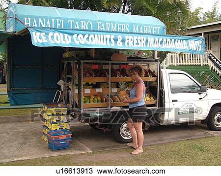 Hanalei, Princeville, Kauai, HI, Hawaii, North Shore, Hanalei Taro Farmers Market, produce truck View Large Photo Image Stock Image - Hanalei, Princeville, Kauai, HI, Hawaii, North Shore, Hanalei Taro Farmers Market, produce truck. Fotosearch