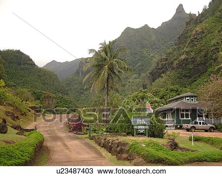 Stock Image -  Hanalei, Princeville, Kauai, HI, Hawaii, North Shore, Limahuli Garden, National Tropical Botanical Garden. Fotosearch