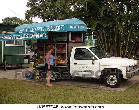 Hanalei, Princeville, Kauai, HI, Hawaii, North Shore, Hanalei Taro Farmers Market, produce truck View Large Photo Image Stock Photo - Hanalei, Princeville, Kauai, HI, Hawaii, North Shore, Hanalei Taro Farmers Market, produce truck. Fotosearch