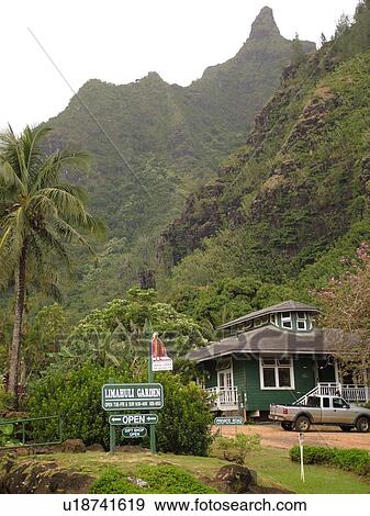 Stock Photo -  Hanalei, Princeville, Kauai, HI, Hawaii, North Shore, Limahuli Garden, National Tropical Botanical Garden. Fotosearch