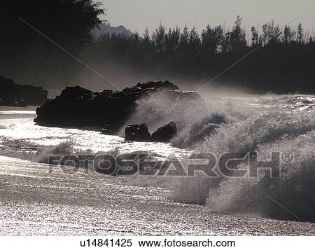 Hanalei, Princeville, Kauai, HI, Hawaii, North Shore, Lumahai Beach View Large Photo Image Stock Photography - Hanalei, Princeville, Kauai, HI, Hawaii, North Shore, Lumahai Beach. Fotosearch
