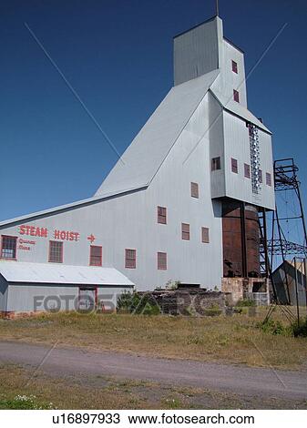 Stock Image -  Hancock, MI, Michigan, Quincy Mine Hoist. Fotosearch