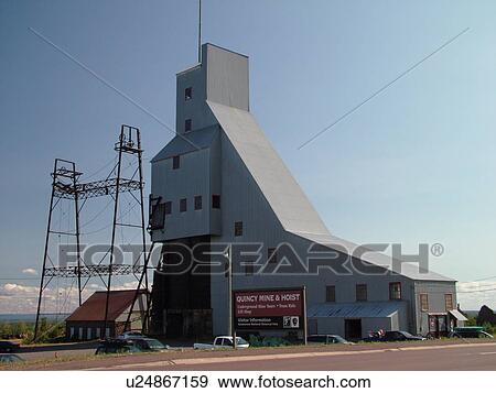 Stock Photo -  Hancock, MI, Michigan, Quincy Mine Hoist. Fotosearch