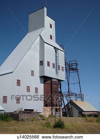 Stock Photograph -  Hancock, MI, Michigan, Quincy Mine Hoist. Fotosearch