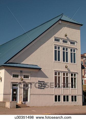 Stock Photo -  Hancock, MI, Michigan, The Finnish-American Heritage Center at SUOMI College. Fotosearch