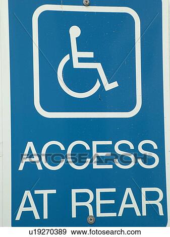 Stock Photo -  handicapped sign, parking sign. Fotosearch