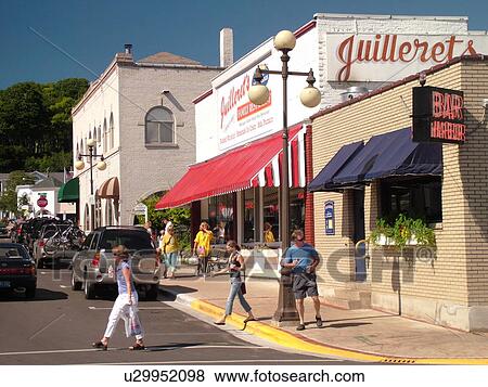 Stock Photo -  Harbor Springs, MI, Michigan, Downtown. Fotosearch