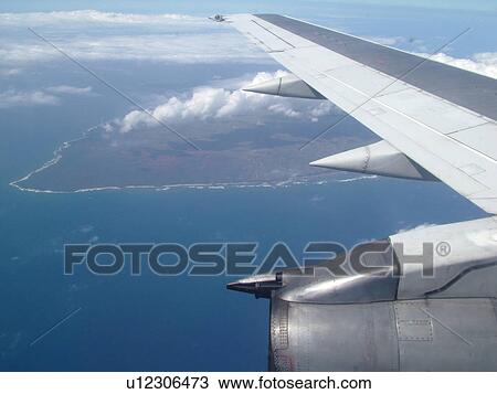 HI, Hawaii, Pacific Ocean, Aloha Airlines, Inter-Island flight, aerial of western Molokai View Large Photo Image Stock Image -  HI, Hawaii, Pacific Ocean, Aloha Airlines, Inter-Island flight, aerial of western Molokai. Fotosearch