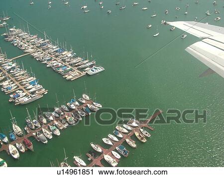 HI, Hawaii, Pacific Ocean, Aloha Airlines, Inter-Island flight, aerial of Honolulu, marina View Large Photo Image Stock Image -  HI, Hawaii, Pacific Ocean, Aloha Airlines, Inter-Island flight, aerial of Honolulu, marina. Fotosearch