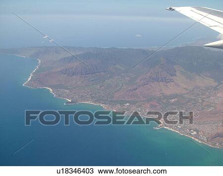 HI, Hawaii, Pacific Ocean, Aloha Airlines, Inter-Island flight, aerial of Western Oahu View Large Photo Image Stock Image - HI, Hawaii, Pacific Ocean, Aloha Airlines, Inter-Island flight, aerial of Western Oahu. Fotosearch