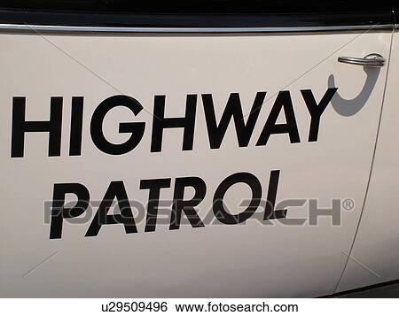 Highway Patrol car View Large Photo Image Stock Photograph - Highway Patrol car. Fotosearch