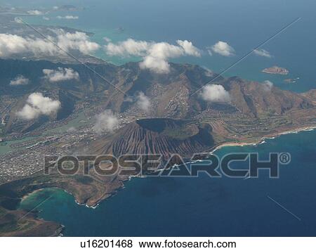 Stock Photo -  Honolulu, Oahu, HI, Hawaii, aerial, eastern Oahu. Fotosearch