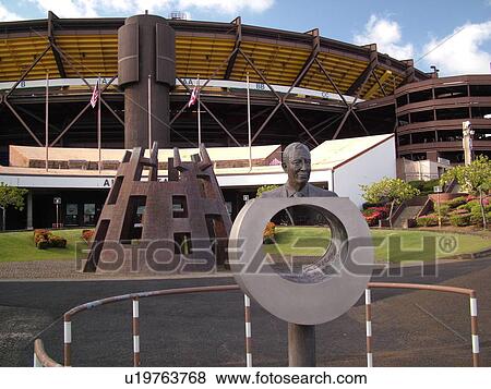 Stock Photo -  Honolulu, Oahu, HI, Hawaii, Aloha Stadium. Fotosearch
